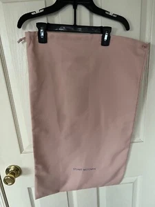 NEW STUART WEITZMAN BIG DRAWSTRING SHOE STORAGE COTTON DUST BAG PINK XL 16"X 26" - Picture 1 of 4