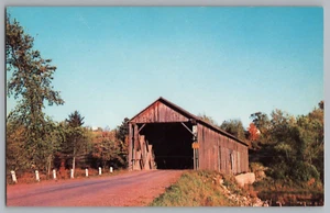 Überdachte Brücke, Littleton Maine, Postkarte - Bild 1 von 2