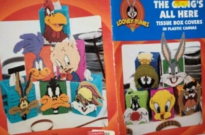 Leisure Arts Looney Tunes The Gangs All Here Tissue Box Covers Plastic Canvas Bk - Picture 1 of 5