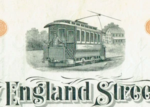 NUEVA INGLAND STREET RAILWAY, BOSTON MA. 1900 CERTIFICADO DE STOCK - Imagen 1 de 3