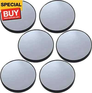 10x Magnification Mirror With Suction Cups Black 3inch Diameter 6pack - Picture 1 of 2