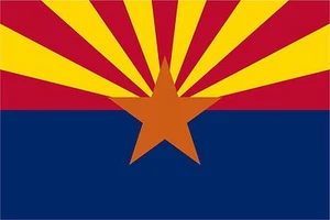 2 (PCS) Arizona State Flag Vinyl Decals Stickers Full Color/Weather Proof - Foto 1 di 2