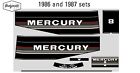 Mercury 1986 - 1987 8Hp Outboard Decal Set