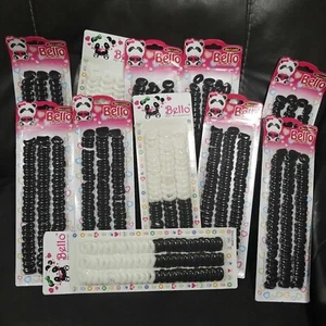 11 Packs Elastic Small Hair Bands Black and White - Picture 1 of 3