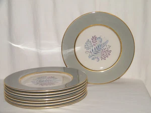 Juego De Colección Mediados de Siglo (8) Platos de Ensalada Castleton China "FERNMERE" 8 3/8" Retirado - Imagen 1 de 12