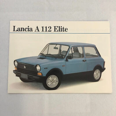Folleto de venta de autos Lancia A112 Elite catálogo vintage ALEMÁN Lancia A 112 Foto 1 de 4