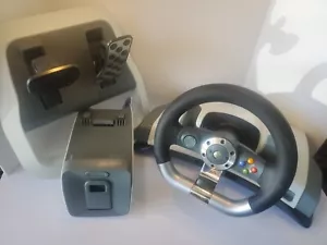 Microsoft Xbox 360 Wireless Racing Steering Wheel With Pedals and Clamp Mount - Picture 1 of 10
