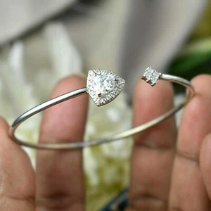 Certified 1.50 Ct White Treated Diamond Bracelet Color F ! Christmas Gift - Picture 1 of 9