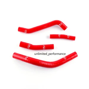 Red Silicone Coolant Radiator Hose Kit For 2014-2017 Yamaha YZ250F 4pcs - Picture 1 of 9