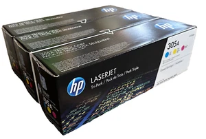 HP 305A 3 Pack Cyan/Magenta/Yellow Original and sealed with manufacturer's seal - Picture 1 of 6