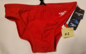 Costume da bagno da uomo Speedo taglia 30 Speedo Solar 1" taglio corto rosso wvwv k6 - Foto 1 di 10