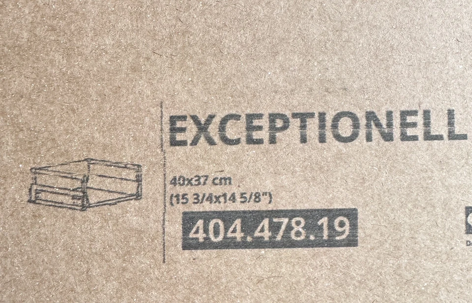 IKEA Exceptionell drucksystem Weiß 40 x 37 mittel Schublade Metod 404.478.19 Neu - Bild 1 von 1