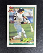 1991 Topps Jose Canseco #700 Baseball Card Oakland Athletics A’s
