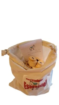 PRESCHER Eselspiel in der Ostern Edition~ 61 Spielsteine aus Holz ~ Handarbeit