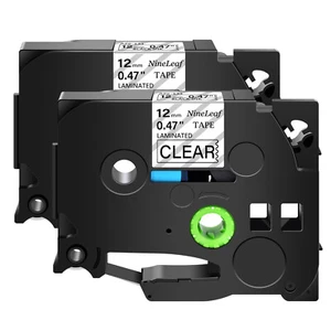 Compatible with Brother 2PK Black on Clear Tape TZ-131 TZe-131 PT-D210 Label  - Picture 1 of 10