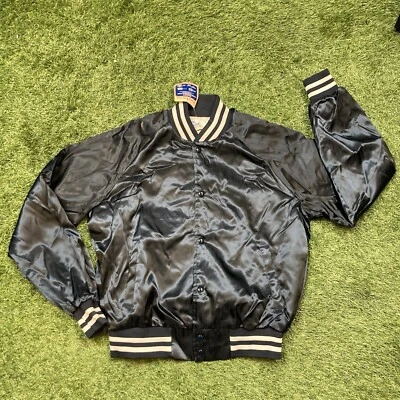 Chaqueta Chalk Line M 90s 00s Y2k Ropa de Calle en Blanco Cremallera Bombardero Abrigo Universitario Foto 1 de 4