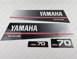 Yamaha 70 HP Autolube Two Stroke 90-91 Outboard Engine Decals Sticker Set - Picture 1 of 5