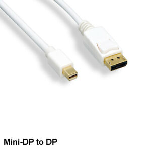 10' Mini DisplayPort to DisplayPort Cable Male/Male 32AWG GoldPlated HD 4K DP1.1