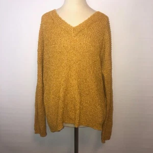 Forever 21 Mustard Knit Sweater Pullover Top ((size Small)) - Picture 1 of 6