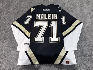 EVGENI MALKIN Pittsburgh Penguins SIGNED Vintage Rookie Year JERSEY PSA COA Med - Picture 1 of 4