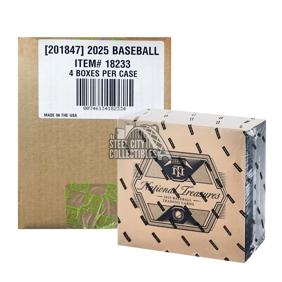 2025 Panini National Treasures Baseball Hobby 4-Box Case
