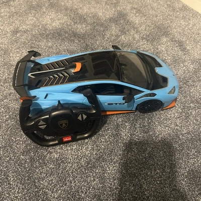 Remote Control Lamborghini Huracan Car 1:14 Large RC Boys Toy Kids (Blue) - Image 1 of 3