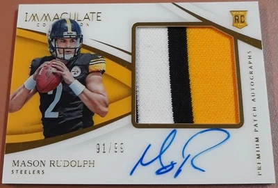 (2) 2018 Panini Immaculate One Mason Rudolph RPA Auto Patch RC Rookie Card /99 - Image 1 of 4