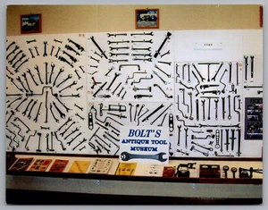 Bolt's Antique Tool Museum Postcard Oroville CA Ford Factory Wrench Board 1970s - Picture 1 of 2