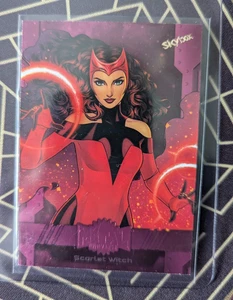 2024 SKYBOX METAL UNIVERSE MARVEL AVENGERS #121 SCARLET WITCH PINK FX /75 - Picture 1 of 2