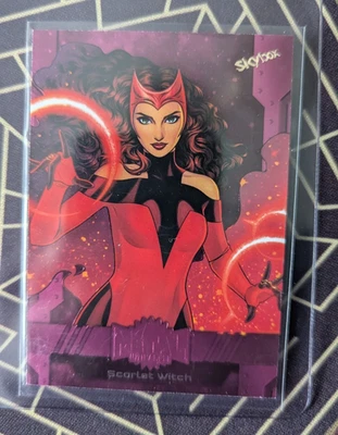 2024 SKYBOX METAL UNIVERSE MARVEL AVENGERS #121 SCARLET WITCH PINK FX /75 - Image 1 of 2