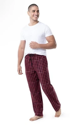 FRUIT OF THE LOOM 男式 PJ 裤子抓绒大号 36-38 格子轻便新品 — 第 1/4 张图片