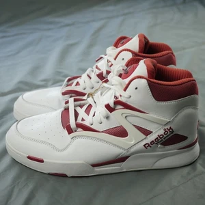 Reebok Pump Omni Zone II Shoes Mens Size 13 White Red Basketball Hexalite HQ1008 - Picture 1 of 13