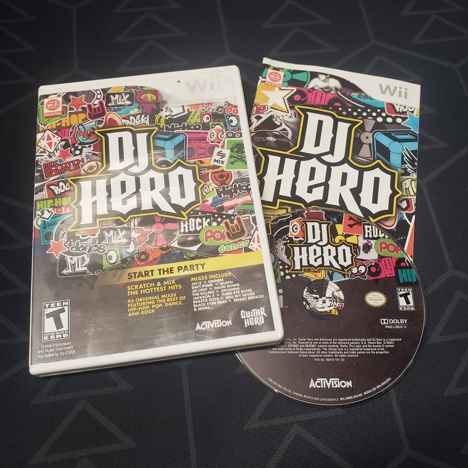DJ Hero (Nintendo Wii, 2009) Activision u video game 1 original COMPLETE - Image 1 of 1