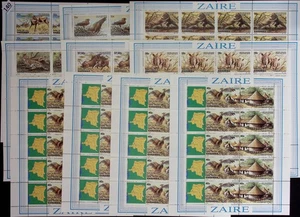 // ZAIRE 1984 - MNH - ANIMALS, LIONS, BIRDS - 20 SETS - FULL SHEETS - Picture 1 of 1