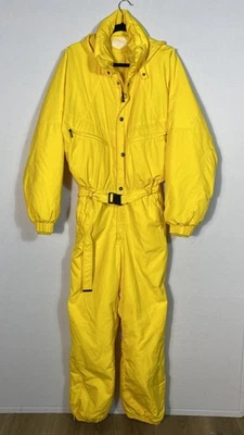 Killy Technical Equipment 复古雪地服 US 41 滑雪单件黄色连帽 — 第 1/4 张图片