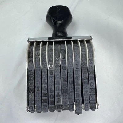 Justrite 10 digits Roller Stamp Alphabet Damaged For Parts Only - Image 1 of 4