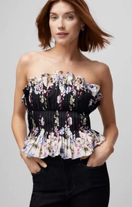 Weißes Haus Schwarzmarkt Rüschen Bustier - Bild 1 von 5