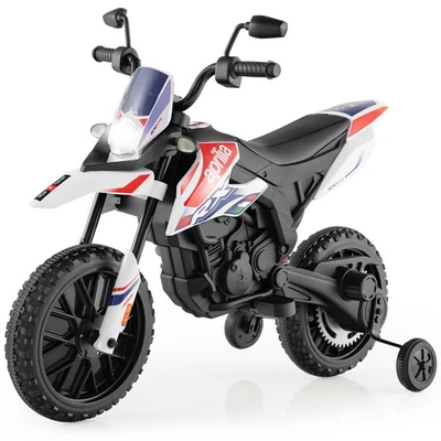 12V Licensed Aprilia Kids Ride On Motorcycle Electric Dirt Bike w/ Light & Music - Image 1 of 4