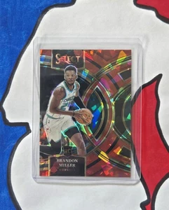 Brandon Miller RC- Red Cracked Ice #130- 2023-24 Panini Select- Hornets Rookie - Picture 1 of 2