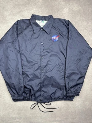VTG NASA Jacket Mens Large Augusta Sportswear Windbreaker Embroidered Drawstring - Image 1 of 4