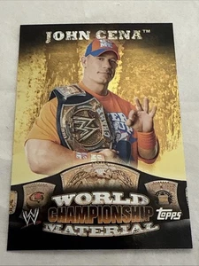 John Cena 2010  Topps WWE World Championship Material Foil Insert Card #100 MINT - Picture 1 of 16