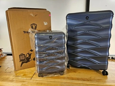 2 PCE Navy Blue Traveler's Choice Granville II Hardside Luggage Carryon Checked - Image 1 of 4