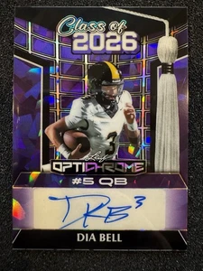 DIA BELL AUTO /5  2025 LEAF OPTICHROME CLASS OF 2026 PURPLE ICE #26A-DB1 - Picture 1 of 3