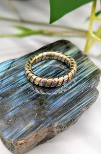 Bague Bvlgari Tubogas en 3 ors Or 750 Millième (18 CT) 5,48g - Foto 1 di 7
