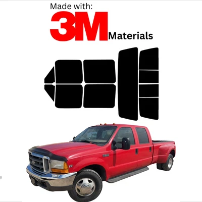 Tinte de ventana precortado para Ford F350 4 puertas doble cabina 92-98 color cerámica estable Foto 1 de 4