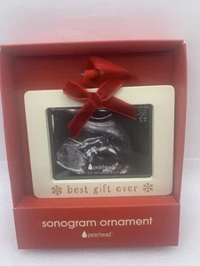 Pearhead Christmas Baby Sonogram Ornament 2.5x3.5” Photo Expecting Parents LE - Picture 1 of 3