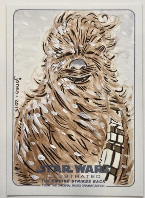TOPPS STAR WARS EMPIRE STRIKES BACK CHEWBACCA SKETCH CARD ANDREW JONES 1/1 - Image 1 of 2