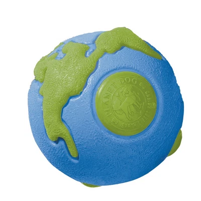 Planet Dog Orbee-Tuff Planet Ball Treat Dispenser Dog Toy Blue & Green Medium - image 1 of 4