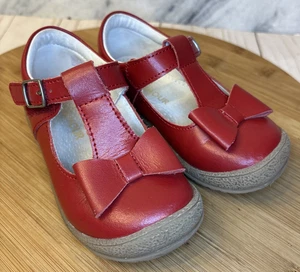 L' Amour Girl's Emma Classic Bow T-Strap Mary Jane Dress Shoes Red, Size 9 - Picture 1 of 11