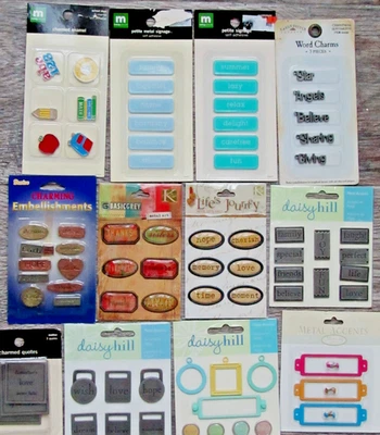 VARIOUS BRANDS Metal Art Embellishments for Scrapbooking, Cards, Crafts **YOU CHOOSE